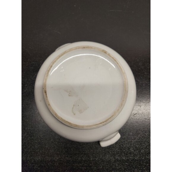 Vintage Hand Painted Porcelain Lidded Bowl With Scenic Landscape Design - Picture 12 of 15